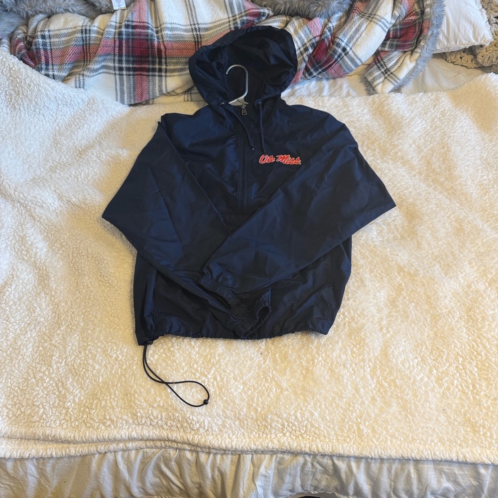 Fanatics Kids Navy Raincoat with Red Logo